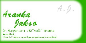 aranka jakso business card